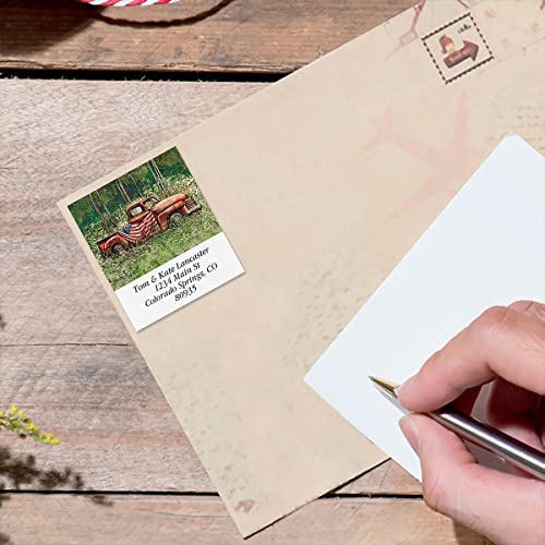 Patriotic Vintage Pride Personalized Return Address Labels – Set Of 144, Square, Self-Adhesive, Flat-Sheet Labels, By Colorful Images #TOP2