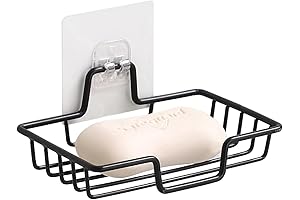 Soap Dish Holder: No Drilling, Rustproof Stainless Steel