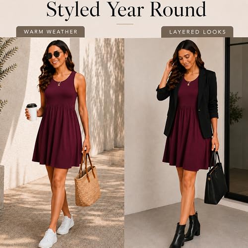 Image of Miss Lavish London Sleeveless Dresses for Women -Casual Summer Dresses with Pockets, Women's Fashion Midi Dress