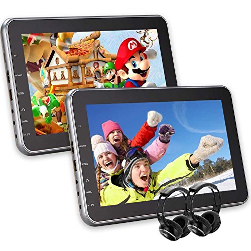 Dual Car DVD Players Eincar 10.1" Portable DVD Player Twin Screen Headrest Monitor