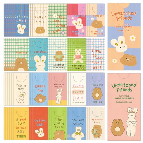mCN  ubN}[N A}b`htY \bhJ[ + p^[, Bandal Bookmarks Unmatched Friends Solid Color + Pattern, 120 Pieces