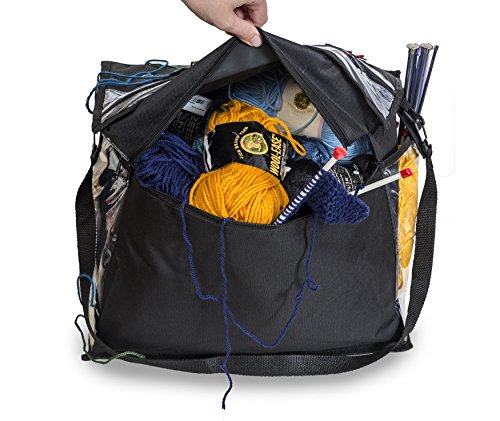 image for Knitting Organizer By Besti: Portable Knitting Yarn Storage Bag With M