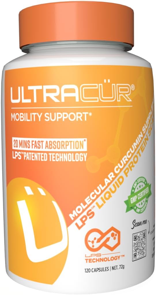 UltraCur - Turmeric Curcumin - Fast Acting Highly Bioavailable Curcumin -120 Vegetarian Capsules