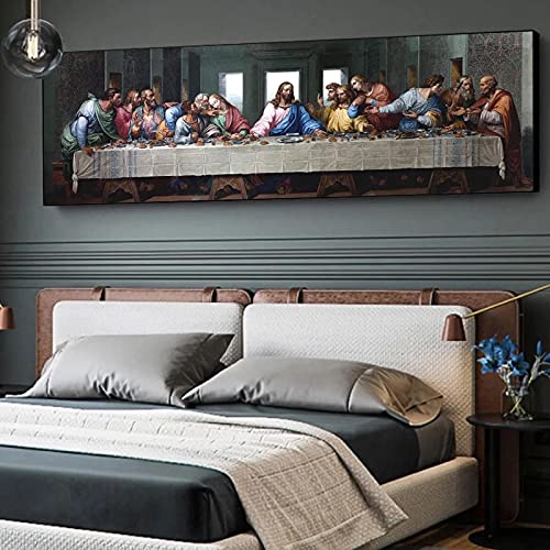 Peinture Toile Célèbre Art La Cène de Vinci pour une décoration murale raffinée