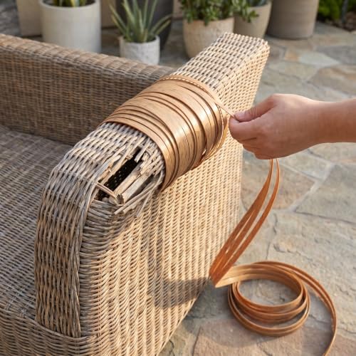Kit de Reparación de Ratán con tiras marrones flexibles para mobiliario exterior 6