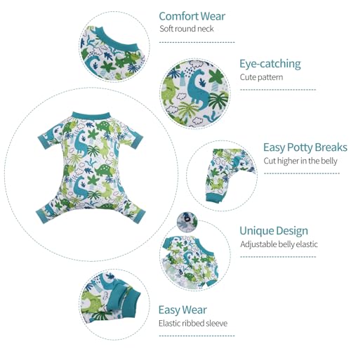 Image of CuteBone Small Dog Pajamas Shirt Stretchy Summer Puppy Pjs Soft Cat Onesies Pet Clothes for Daily Wear DA27L