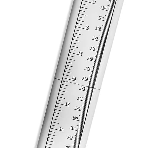 Miniatura 4 de Varilla de medición de pared telescópica plegable portátil de aluminio para adultos, niños, barra de altura, gimnasio de oficina en casa, examen