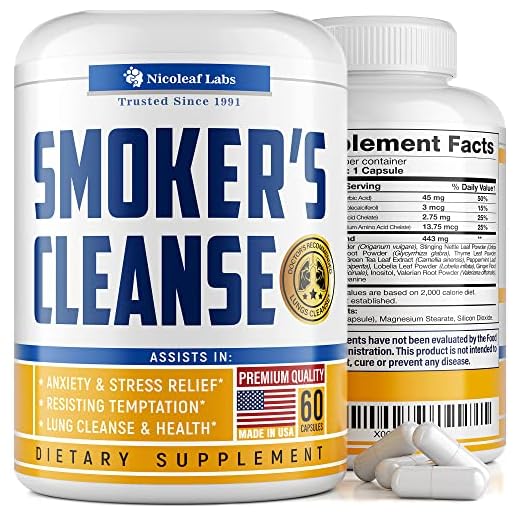 Smoker's Cleanse - Quit Smoking Aid & Respiratory Support - Made in USA - Lung Cleanse and Detox for Smokers - Start New Life Today with All-Natural Lung Support Supplement - Vegan-Friendly -60 caps