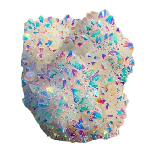 Cluster de quartz titane arc-en-ciel géant de 350-400g pour décoration