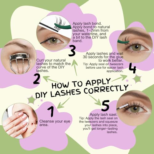 KEYYOU Angel Lash Clusters, 10-18mm Mix D Curl Wispy Eyelash Clusters for Natural Look Lash with Waterproof DIY Lash Extension at Home(Lash-Angel A04) — view 6