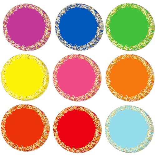 Image of Seajan 108 Pcs Confetti Cutouts 3.5 Inch Small, Circles for Bulletin Board | Paper Decorations for Classroom Bulletin Boards, DIY Craft Projects, Colorful Accents for Office School Party Supplies