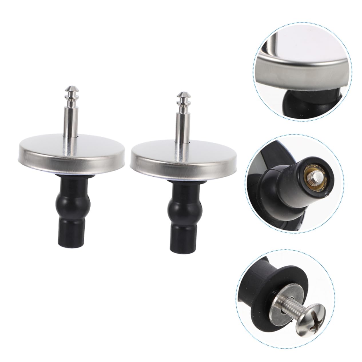 Gadpiparty 40piezas Inoxidable para Asiento De Inodoro Compatible Mayoría De Cubiertas De Inodoro Fijación y Estable De Bisagras para Tapa De WC