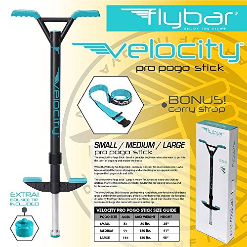 image for Flybar Velocity Pro Trick Pogo Stick for Kids & Adults - Comes in Smal