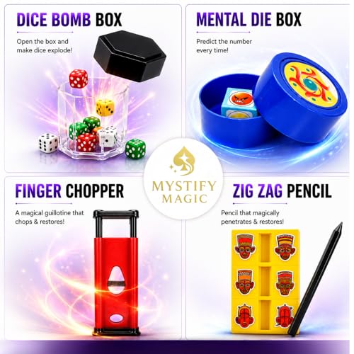 Image of 18-in-1 Ultimate Magic Kit | Complete Magic Tricks Set with Svengali Deck, Cups & Balls, Finger Chopper & More | Easy-to-Learn Magic Set for Beginners & Aspiring Magicians | Ages 10+