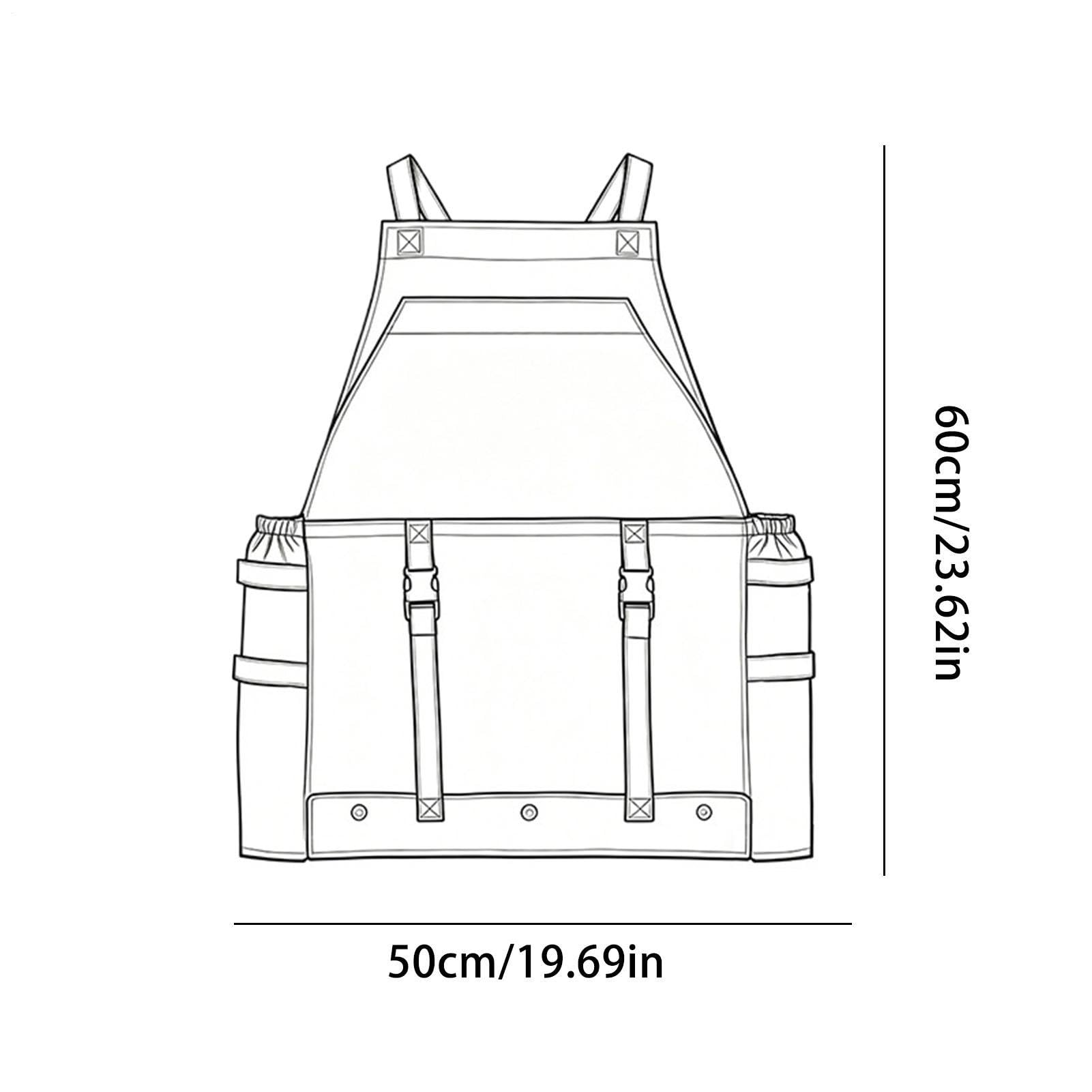 Generisch Delantal de jardín – Delantal impermeable con espalda cruzada, protección de jardín con bolsillos, correa cruzada ajustable para hombre y mujer, jardinero, patio, granja, recolección