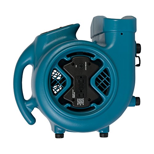 Image of XPOWER X-600A Pro 1 /3 HP 2400 CFM Centrifugal Air Mover, Carpet Dryer, Floor Fan, Blower, Daisy Chain, for Water Damage Restoration, Janitorial, Plumbing, Home Use