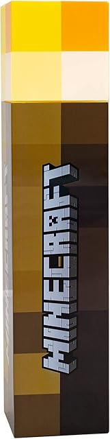 Minecraft Torch Bottle - Old School Gaming Water Bottle, 650 ml, BPA Free