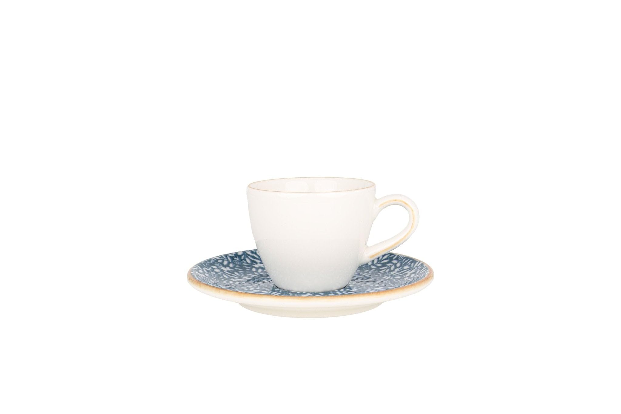 Bonna Calif - Tazzine e piattino per caffè espresso - 80 cc - Porcellana - set di 6