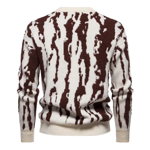 Men's Sweater Round Neck Knit Pullover Loose Fit Casual Long Sleeve Autumn Winter Top for Men3