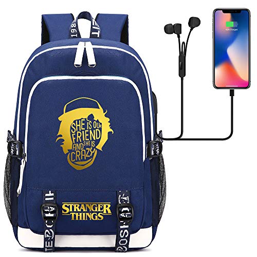 Preisvergleich Produktbild Stranger Things Backpack Leichte multifunktionale Computer Rucksack, Freizeit Reise Rucksack, Straße Outdoor Sport Schultasche Unisex M Stil 22