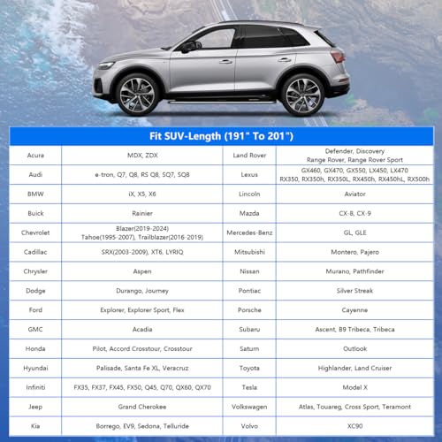 Image of GUNHYI SUV Car Cover for Automobiles All Weather Waterproof, Universal Fit Acura MDX, Ford Explorer, Subaru Ascent, Kia Telluride, Hyundai Palisade, Porsche Cayenne, Audi Q7 /Q8 etc.
