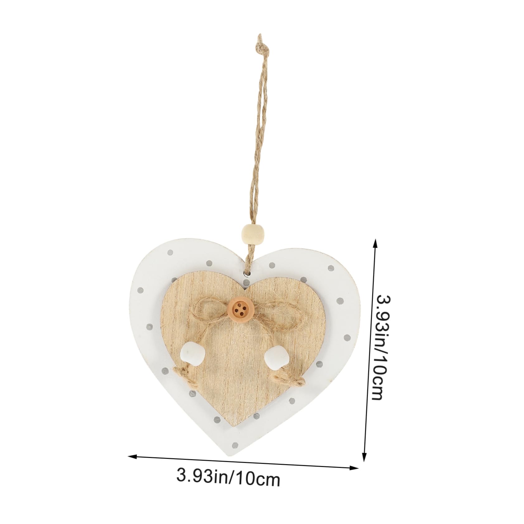 3sets Ornamenti Legno Forma Di Cuore Per Decorazioni Romantiche Pendant Da Appendere Per Matrimonio e Per Decorazioni Natalizie e Festive Casa