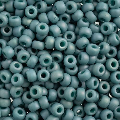 Miyuki Seed Bead 6/0 Frosted Glazed/Rainbow Arctic Blue Matte AB 250Grams of Japanese Glass Beads