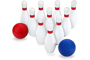 Kids Bowling Set with 10 Foam Bowling Pins & 2 Soft Balls...