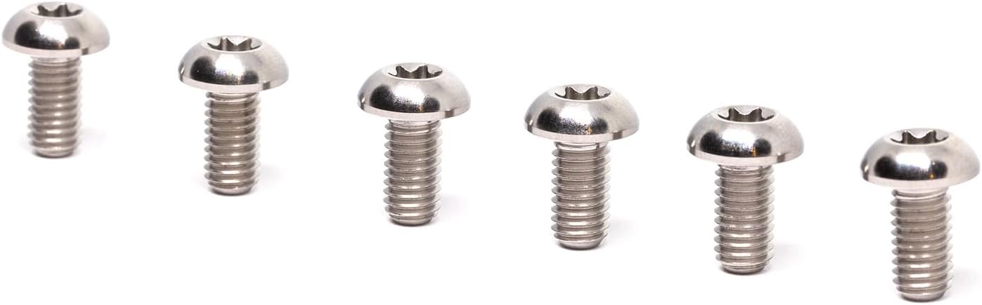 Titanium Brake Rotor Bolts (6 Pack) - M5x10mm, Grade 5, Burnt Blue for Electric Dirt Bikes (Red)