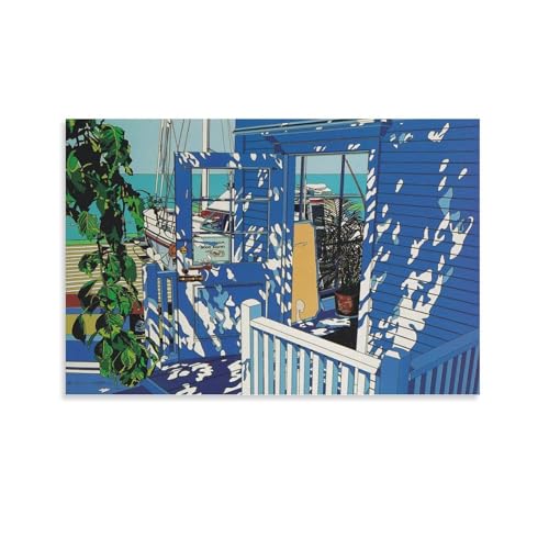 鈴木英人 「マリン ウィスパー」アートポスター 額付き ホワイト