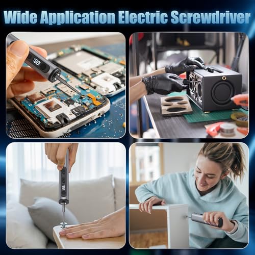 Image of AM ARROWMAX Mini Electric Screwdriver & Electric Drill, 2 in 1 Tool Set, Drilling Adapter, 600RPM, Precision Screwdriver, 70 Bit, 5 Torque Settings, Power Screwdriver for Phones Watch Laptops