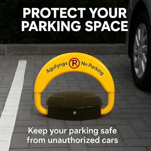 قفل وقوف السيارات الذكي بجهاز تحكم عن بعد مع إنذار التصادم، حاجز وقوف السيارات، قفل أسطواني، تصميم قفل مزدوج لمنع الآخرين من احتلال مساحة وقوف السيارات