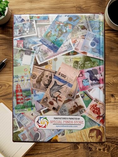 Image of Aesthetic Design 60 Packet Banknote Album Collection Book, Acid-free, PVC-free sleeves Album for World Currency Collection