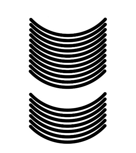 エムディーエフ リムストライプ ソリッドタイプ ブラック 10mm幅 12インチ RIM-10M-BK-12N