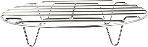 Barbacoa Accesorios Rejilla Rejilla redonda de acero inoxidable para hornear pasteles de galletas de costilla, 11.7 pulgadas