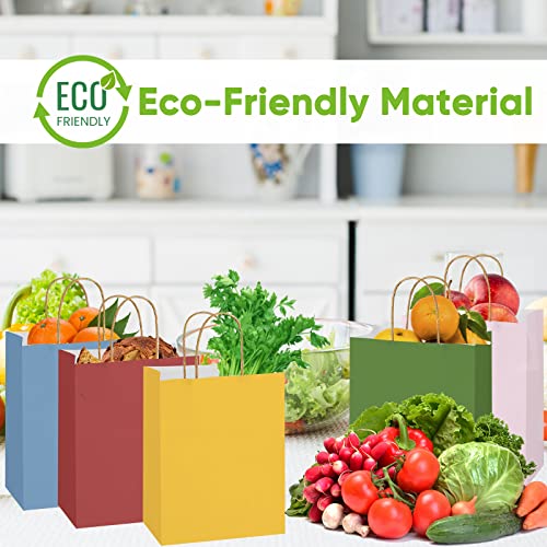 MOORAY 32 Pack Gift Bags with Handles, 7\"x3.15\"x 8.66\" Paper Bags Kraft Bags 16 Different Senior Color Bags Multiple Uses for Wedding, Birthday, Party Supplies and Gifts（Multi01） - Thumbnail 5
