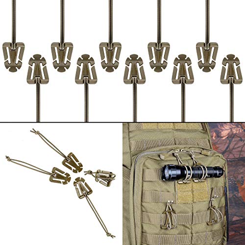 Image of BOOSTEADY 36PCS Attachments for Tactical Backpack Vest Belt,D-Ring Grimloc Locking Gear Clip, Web Dominator Elastic Strings, Strap Management Tool Buckle,Hydration Tube Clips,Key Ring,MOLLE Bag
