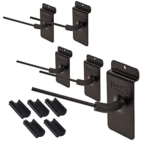 Hold Up Displays - in Barrel Wall Mount Handgun Hanger and Gun Storage for Holding Colt Smith and Wesson SIG Ruger Pistols - Heavy Duty Steel - Made in USA - 30 Degrees Left - 3