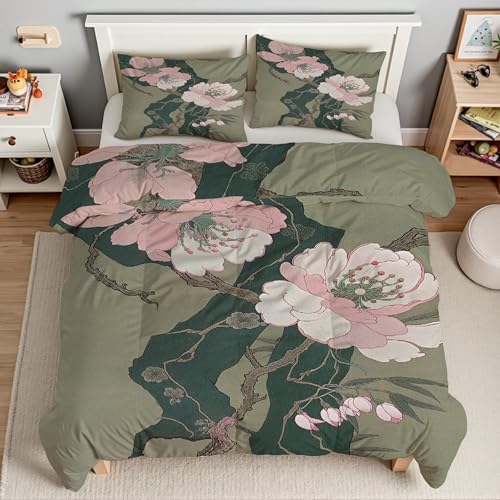 Parure de lit rose en microfibre douce avec fermeture éclair pratique - 3