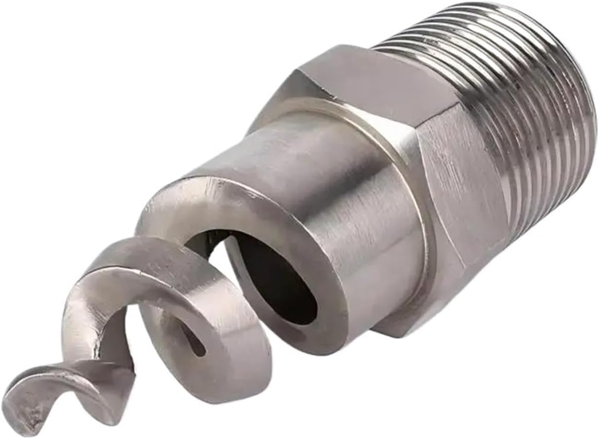 Gkirqvpe Men's 1 Inch Spiral Cone Nozzles, Spiral Cone Nozzle 1/4-1 Inch Stainless Steel Round Atomization Sprinkler Head Garden(1 Inch )