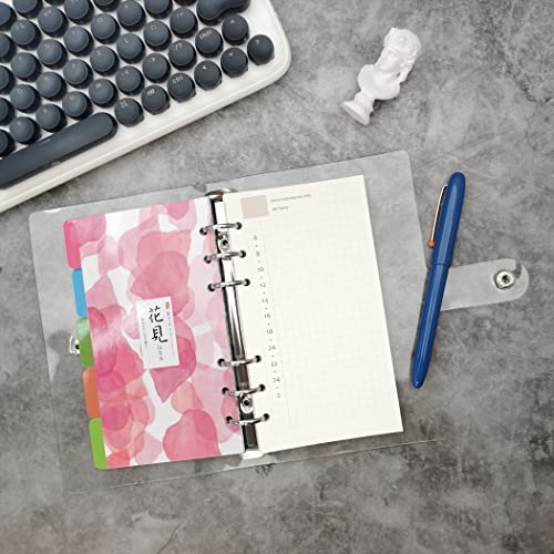 Image of Zelten Loose Leaf Punched Paper Refills Paper for 6 Hole Binder Personal Organizer Diary Notebook Refillable Planner (Daily Planner,A6 /6 Hole)