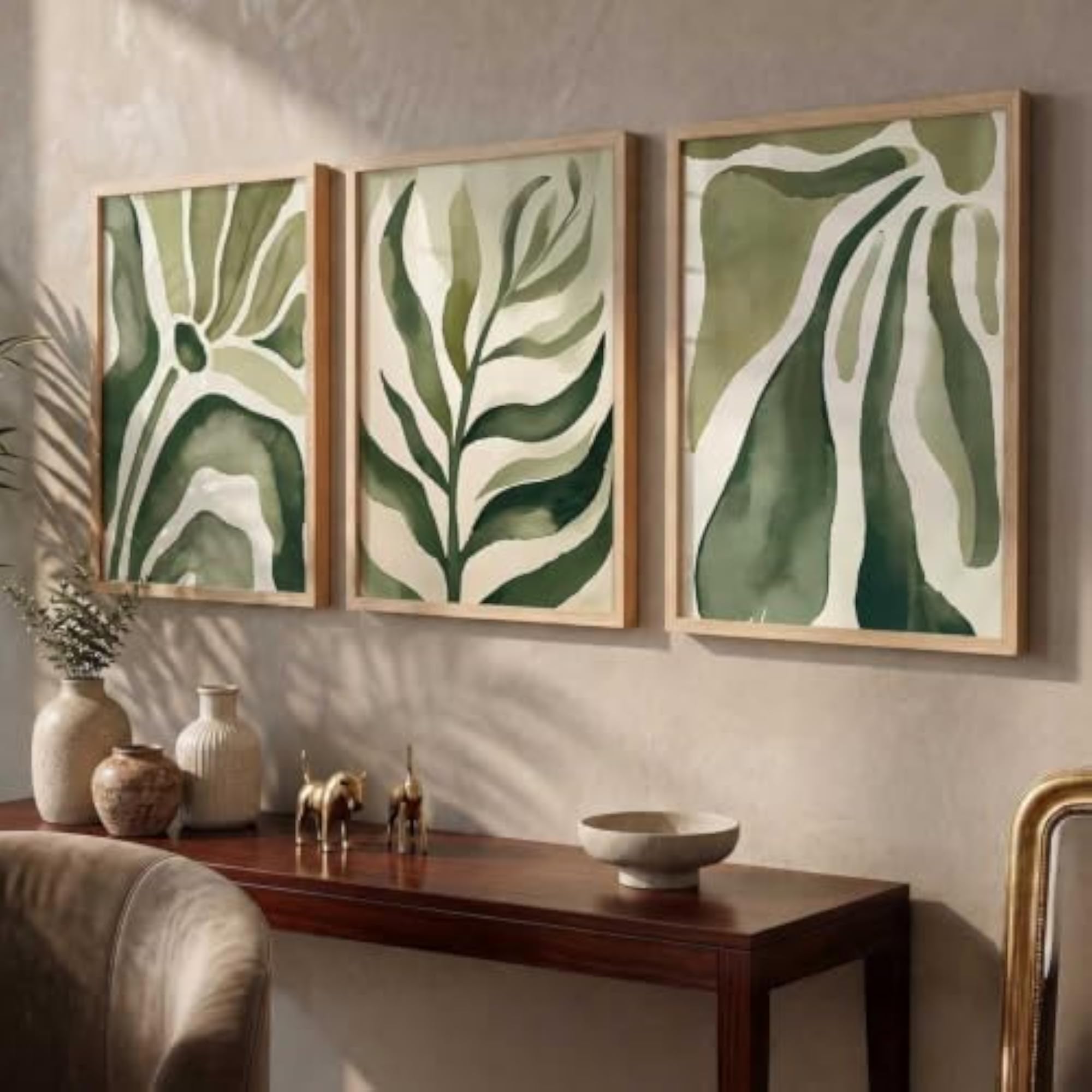 Floral Aesthetic Painting with Frame for Home Decor