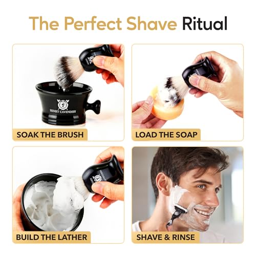 Image of Henry Cavendish Himalaya Shaving Soap with Shea Butter & Coconut Oil. Long Lasting 4 oz Puck Refill. Mens Shave Soap. All Natural. Rich Lather, Smooth Comfortable Shave. For Ladies and Gentlemen.