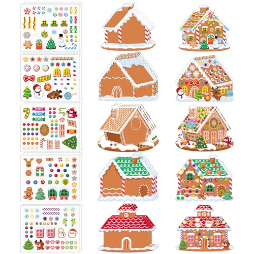 Autocollants Make a Gingerbread House Engrowtic pour loisirs créatifs Noël