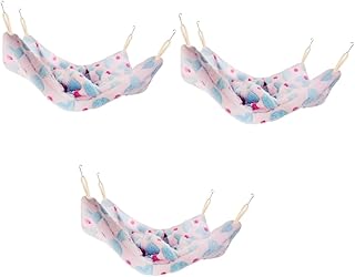 Ipetboom 3 Pçs Hamster Hammock Suspendendo Cobaia Cama Furão Brinquedos Ouriço Gaiola Rato Brinquedos Furão Gaiola Acessórios Furão Roupas Furão Rede Hamster Cama Inverno Hamster