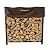 Woodhaven Brown 4 Foot 1/4 Cord Firewood Rack - Heavy Duty Indoor Outdoor Firewood Storage Log Rack and Optional Seasoning Cover - Metal Firewood Rack - Made in The USA (Cover)