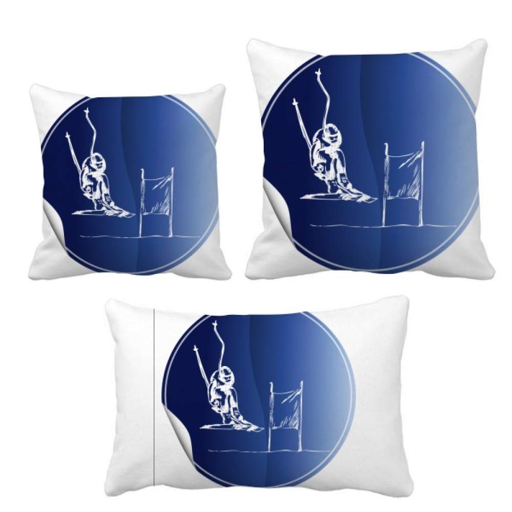 Housse de coussin ski d'hiver taie decorative pour canape
