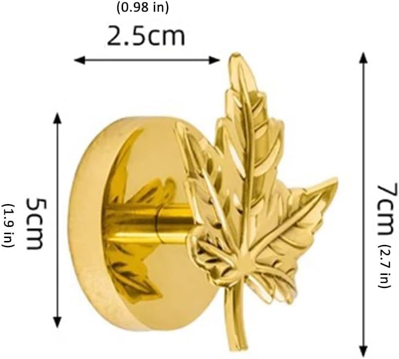 Maple Leaf Decorative Hook Towel Hook Brass Hook Coat Hat Hooks Wall Hooks Utility Hooks(1 PC), Size