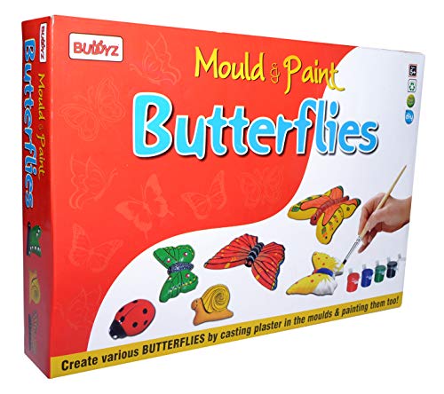Negi Mould & Paint -Butterflies Game of Moulding,Finishing and Painting, Multi - Colour for Kids