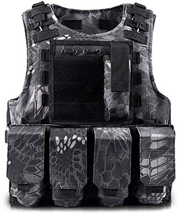 SMLJFO Children Tactical Vest, Nylon Kids Combat Vest, Kids Outdoor Game Vest for Children Playing Game CS Field Combat, Suitable for below 145cm